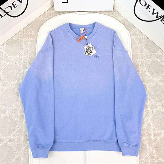 loewe embroidered logo crew neck sweatshirt